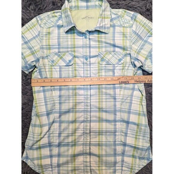 Eddie Bauer Shirt Women's‎ Vented Lightweight Hiking Fishing Medium Button Down - Picture 7 of 8